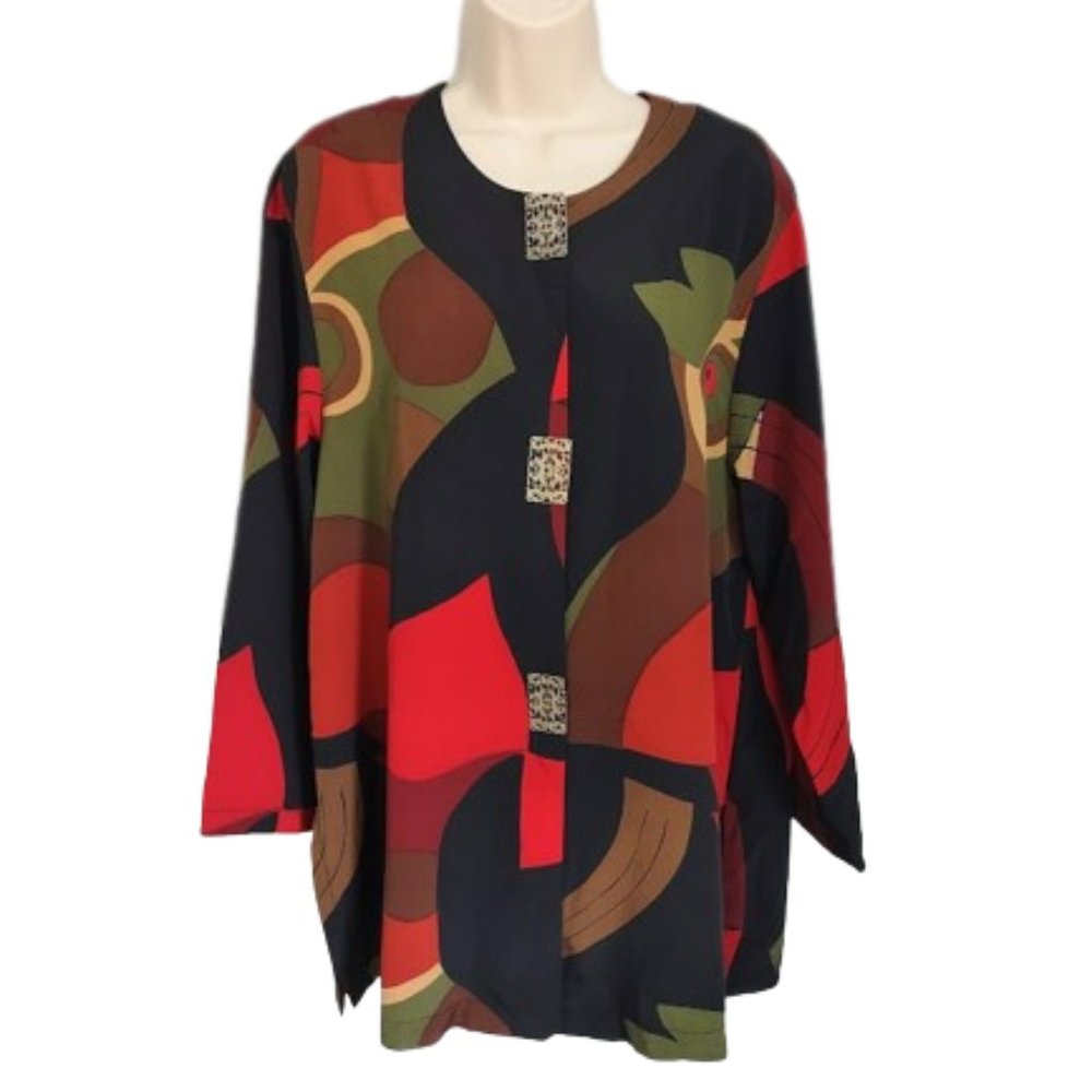 Vintage Hang Woon Abstract Blouse